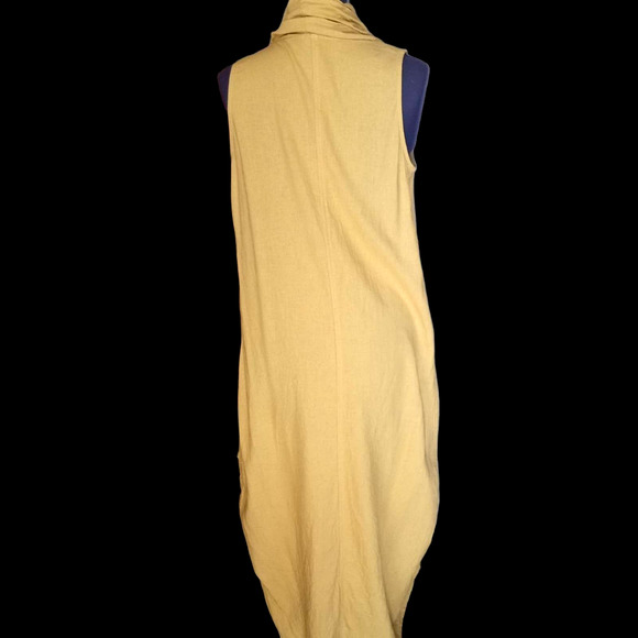For Cynthia cowl neck chartreuse dress, Medium - Picture 3 of 7